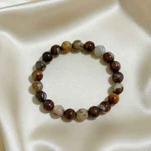 Mexican Red Laguna Lace Agate Bracelet